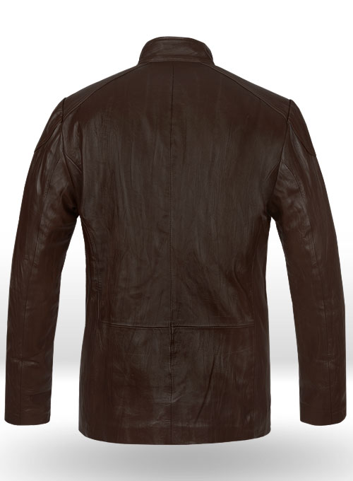 Wrinkled Brown Hugh Jackman Real Steel Leather Jacket : LeatherCult ...