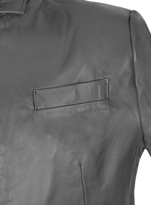 (image for) Gray Leather Jacket # 611 - Click Image to Close