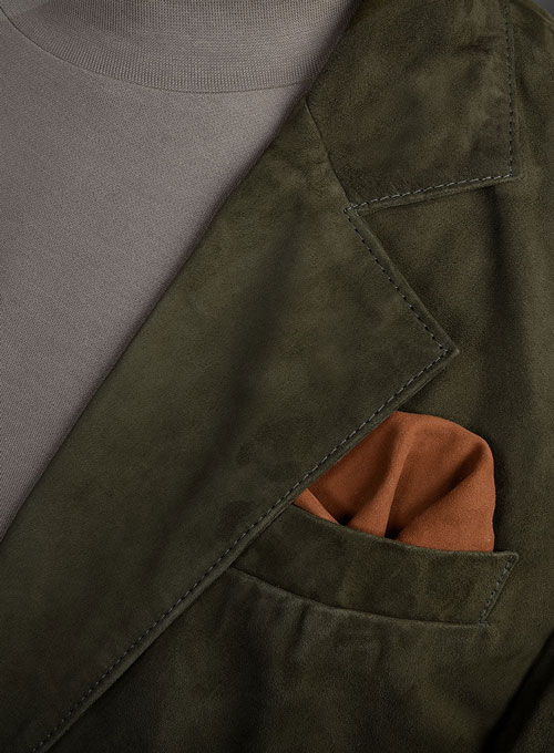 (image for) Olive Green Suede Leather Suit