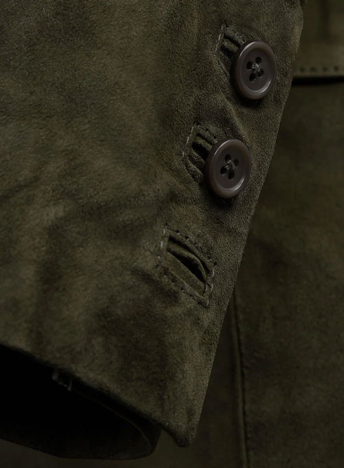 (image for) Olive Green Suede Leather Suit