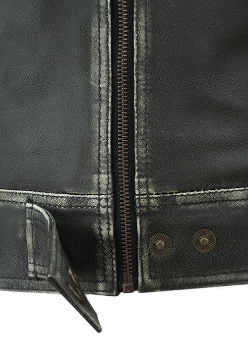 (image for) Rubbed Charcoal Leather Jacket # 217