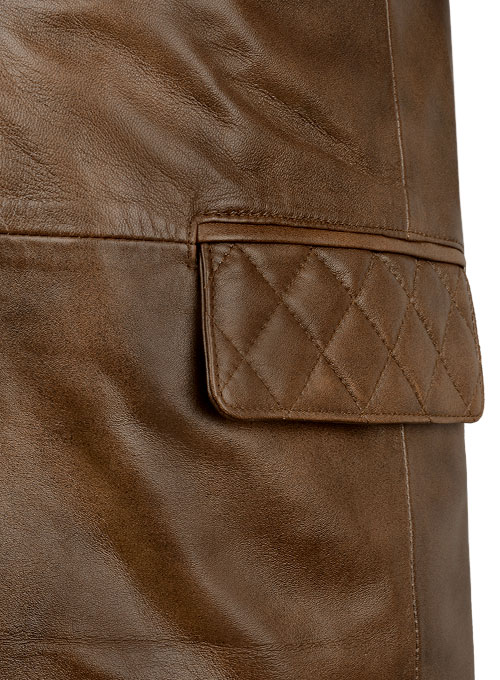(image for) Spanish Brown Harper Leather Blazer - Click Image to Close