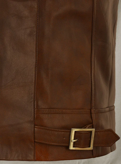 (image for) Spanish Brown Alden Ehrenreich Solo Leather Jacket - Click Image to Close