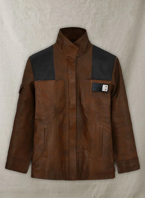 (image for) Spanish Brown Alden Ehrenreich Solo Leather Jacket - Click Image to Close