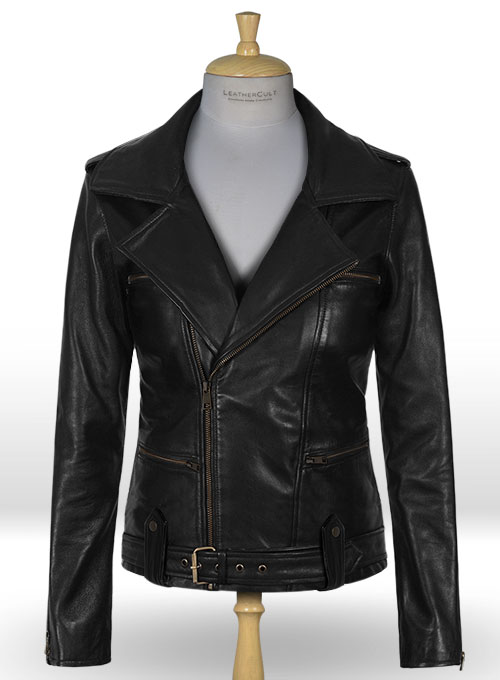 Thick Black Brie Larson Captain Marvel Leather Jacket : LeatherCult