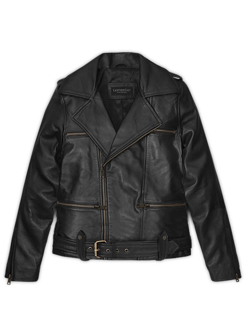 Thick Black Brie Larson Captain Marvel Leather Jacket : LeatherCult