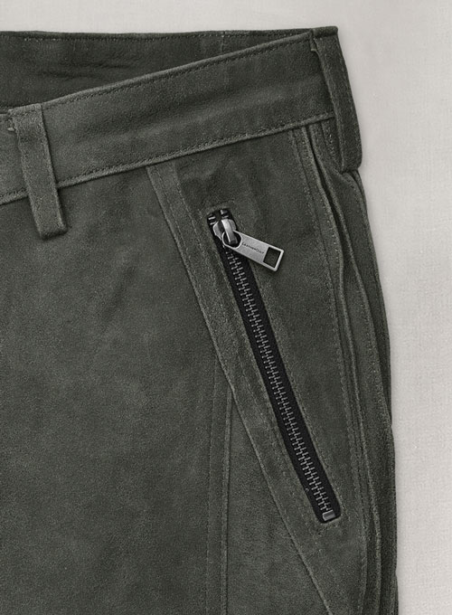 (image for) Vintage Italian Olive Leather Biker Jeans - Style #505