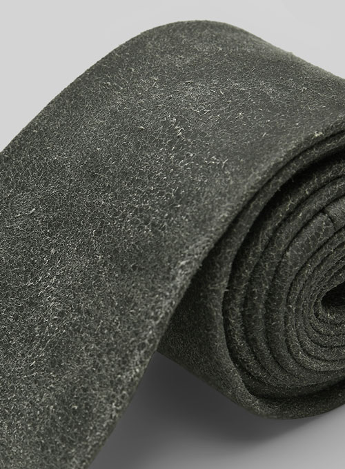 (image for) Vintage Italian Olive Leather Tie