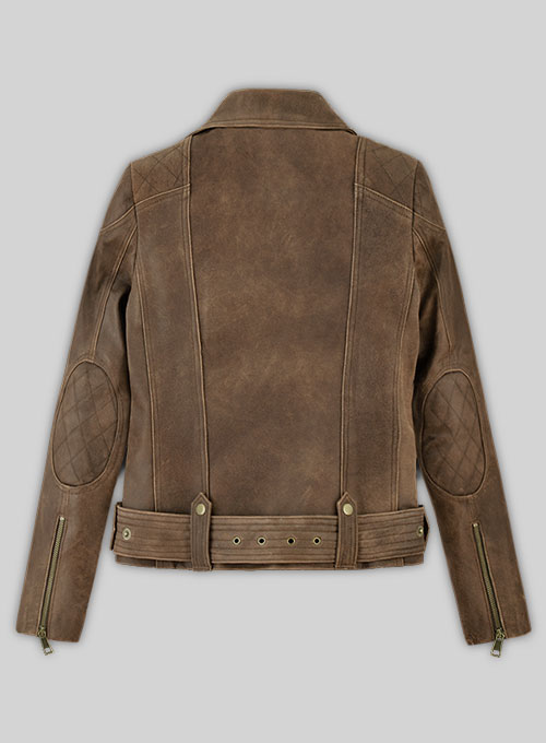 (image for) Vintage Gravel Brown Leather Jacket # 263