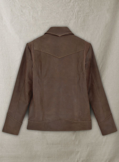 (image for) Vintage Brown Grain X Men Days of Future Past Leather Jacket - Click Image to Close